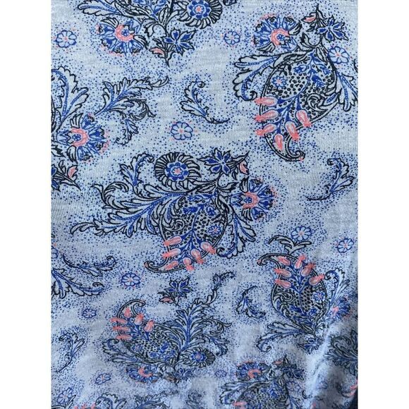 AEO American Eagle Outfitters Tank Top Grey  Size Extra Small XS Zip Paisley - Picture 3 of 7